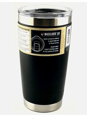 NEW Black YETI Rambler Tumbler 20 oz With Magslider Lid